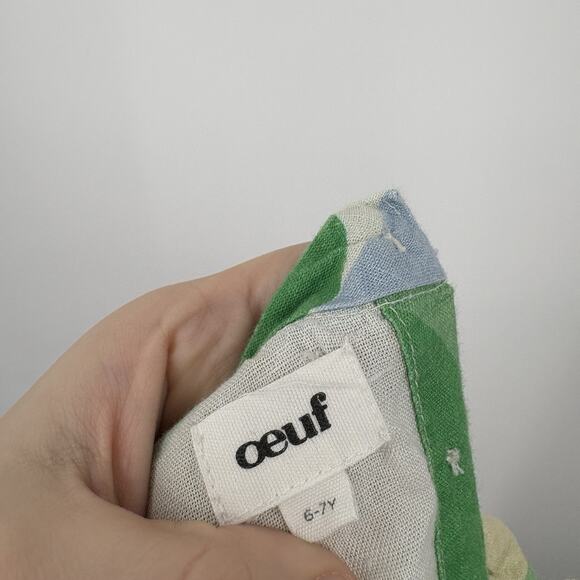 Oeuf Dress Girls 6-7 Years Cotton Linen Freesia Party Colorful Luxury Retro Tier - Picture 2 of 8